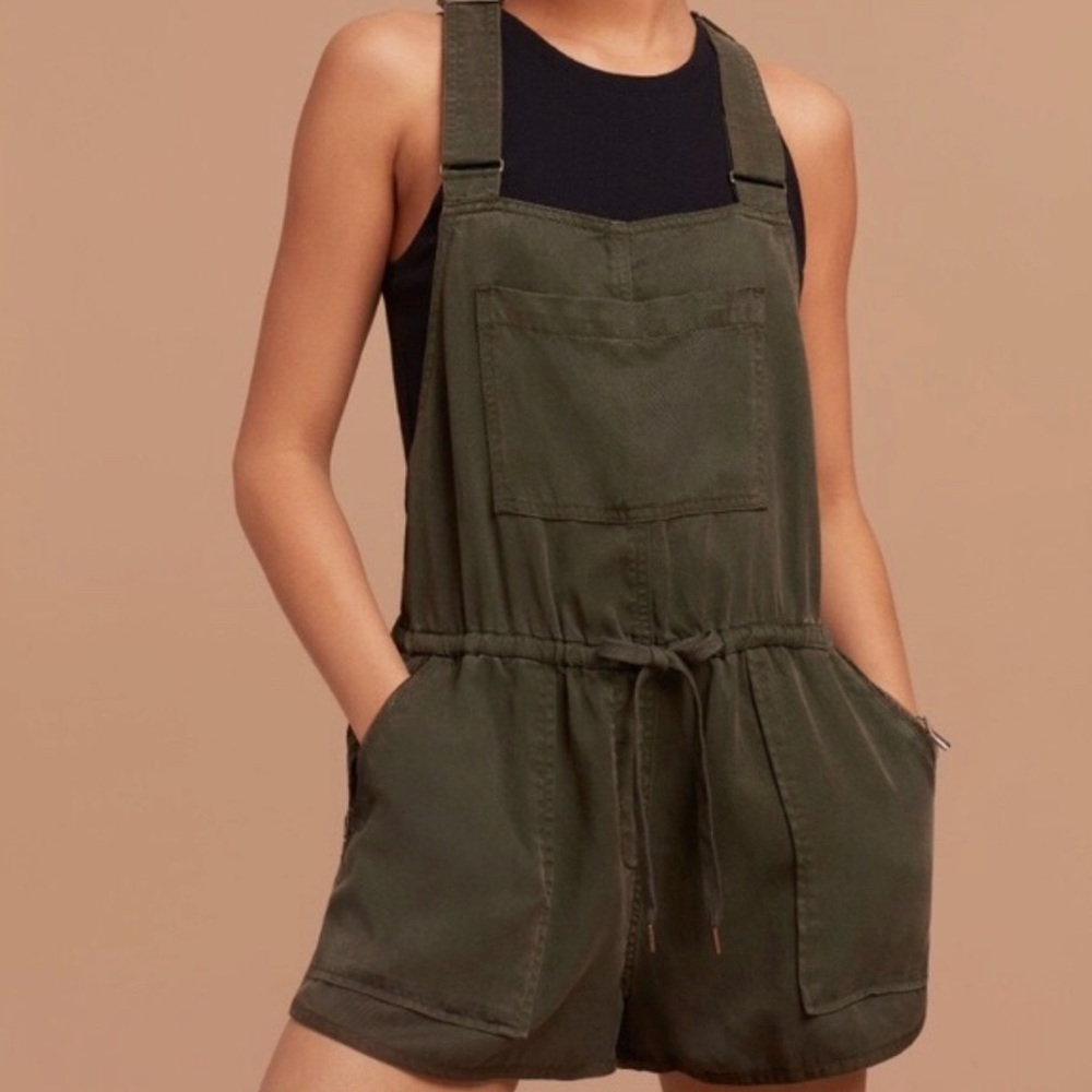 Aritzia Wilfred Free Beatriz Romper coachella outfits olive size XS